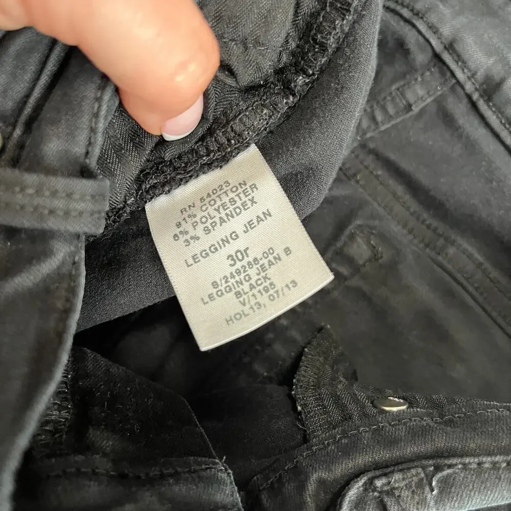 Gap Black Legging Jeans Size 30